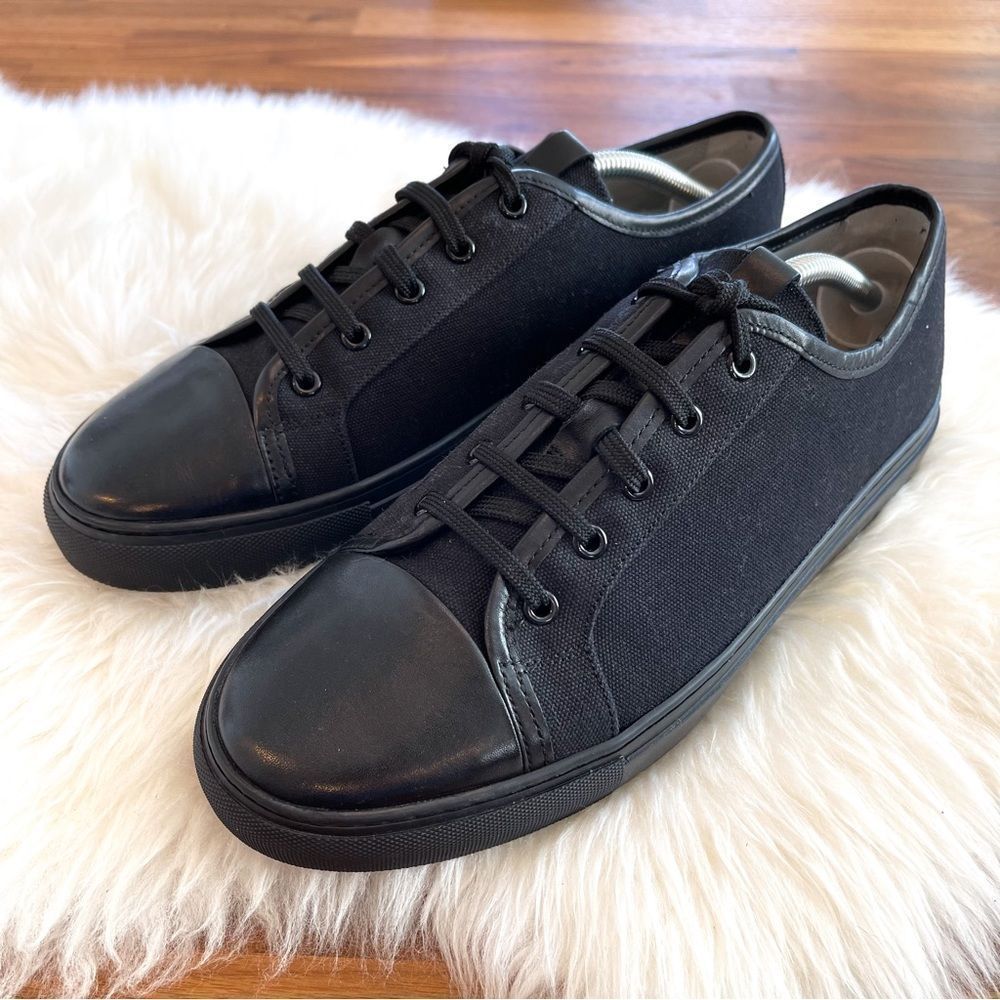 Grenson • NWOB! Men’s Sneaker 44 in Black Canvas & Calf Leather Size 9
